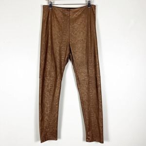 Lysee Bronze Metallic Snake Print Leggings